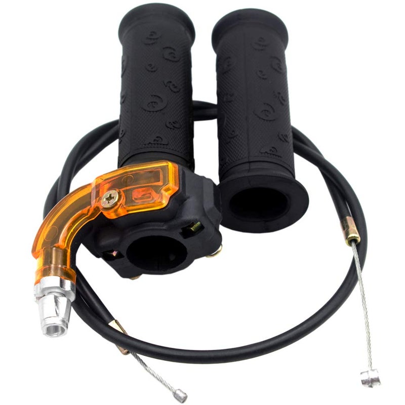 Royitay 7/8" 22mm Twist Throttle Accelerator Grip and Throttle Cable for 47cc 49cc Dirt Bike Mini Bike Pit Bike ATV Quad Pocket - Image 1